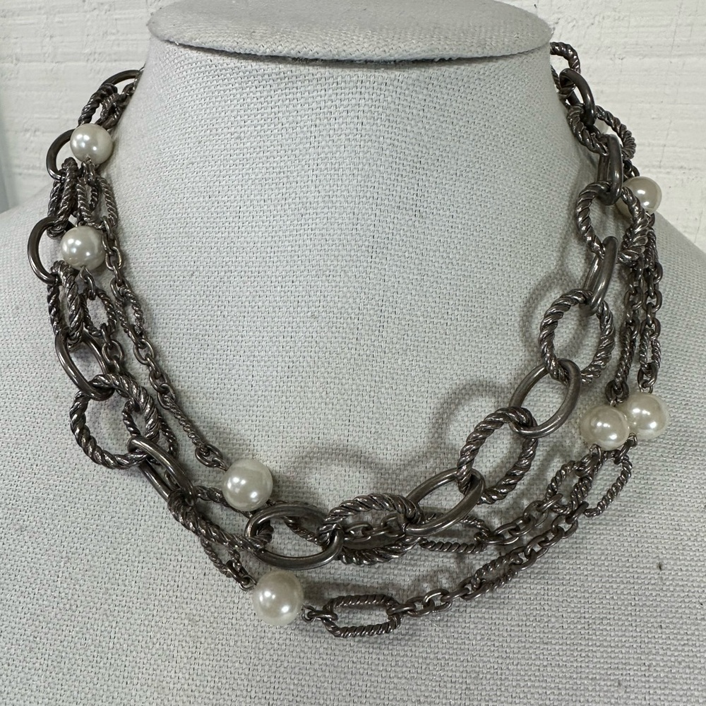 Heavy chunky chain statement necklace